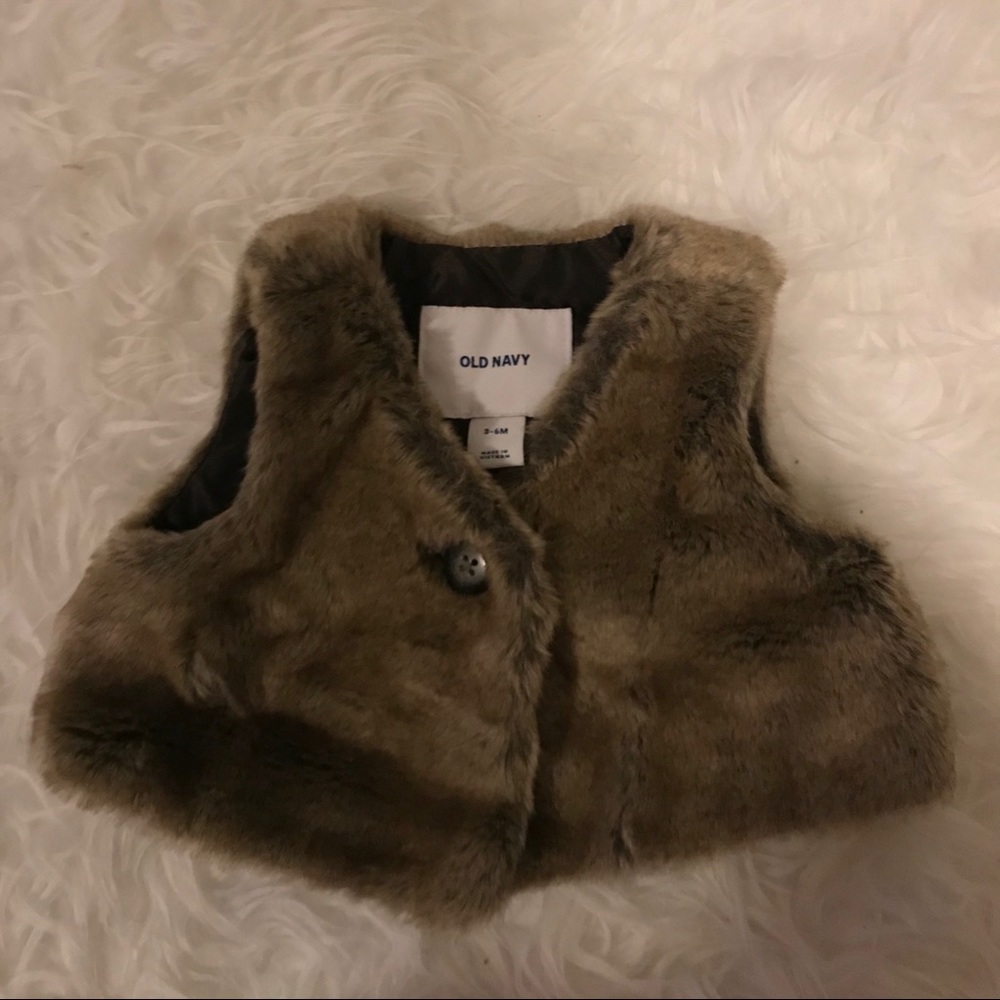 Old Navy infant Faux Fur Vest